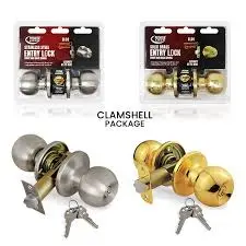 PREMIER LOCK PASSAGE LOCKSET BALL KNOB BRASS US3 KW1 - PA01