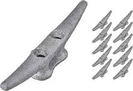 DOCK CLEAT DIP CAST IRON 6" - HA-54046-DP