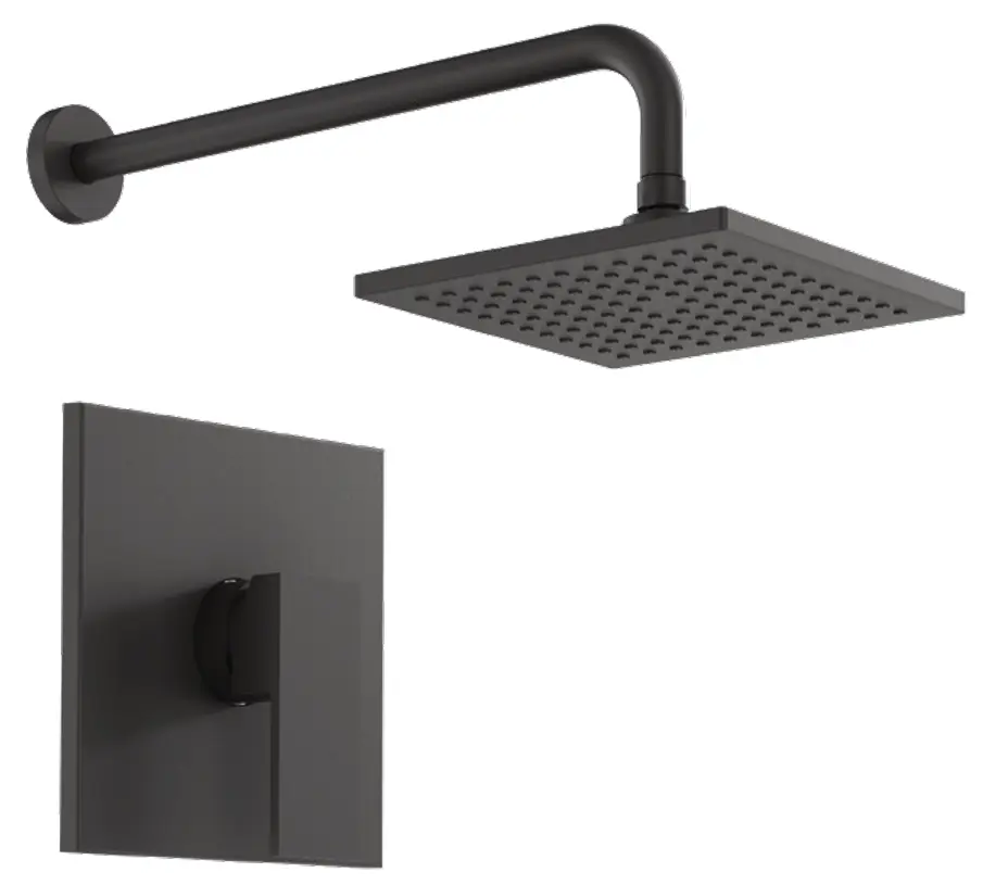 8" SQR MB SINGLE LVR SHOWER FUACET - BMBSF007MBX
