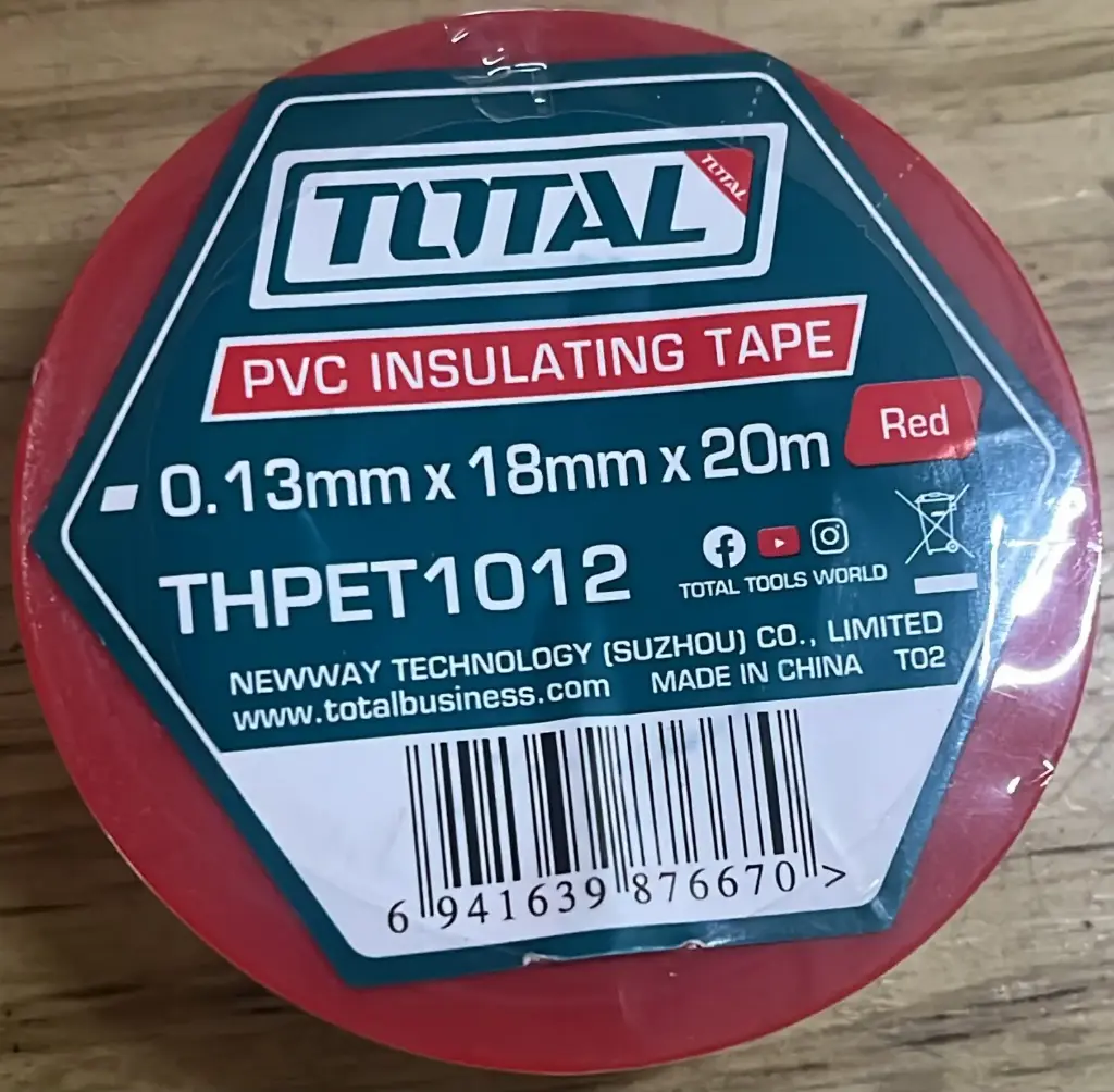 Electrical Tape TOTAL18mm x 20m RED 