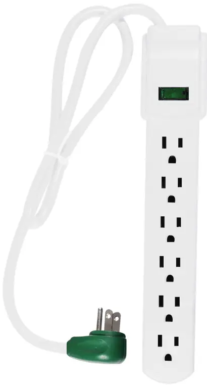 GOGREEN SURGE PROTECTOR 6-OUTLET WHITE 160-JOULES - GG-16103MS