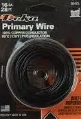 Primary Wire 16GA 28FT BLACK