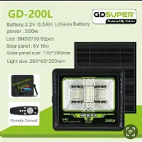 Solar Flood Lamp W-Panel 200W YM-HA065-GD-200L