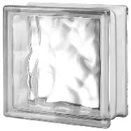 Cloudy Clear Pattern Glass Block
