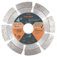4" Segmented Rim Diamond Blade Dry Cut - Truper