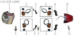 [2004109] WINKER LF200GY-4 REAR RH - 20041-9
