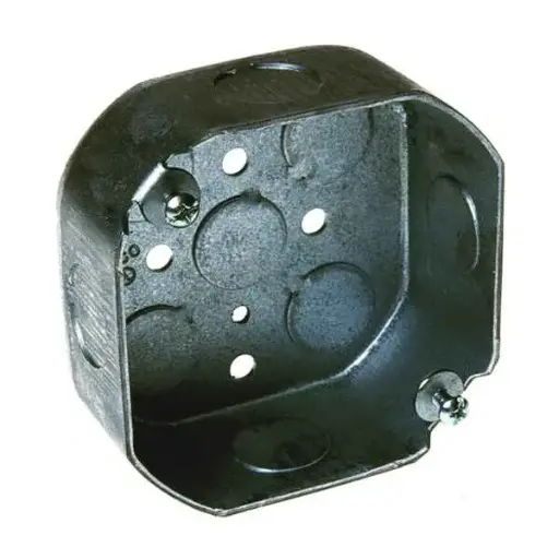 [D4RB50] 1 1/2" Deep &1/2" KO Metal Octagon Box - D4RB-50