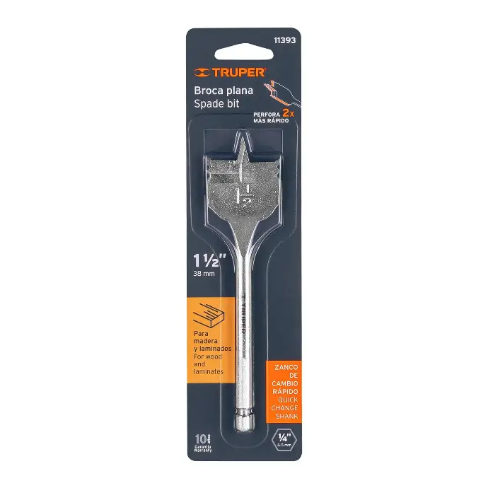 [7501206623558] 1 1/2" TRUPER SPADE BIT - WOOD
