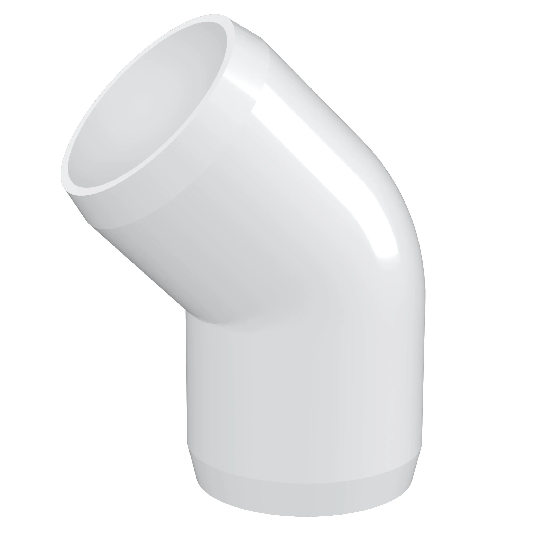 [417012] 1 1/4" 45 PVC ELBOW