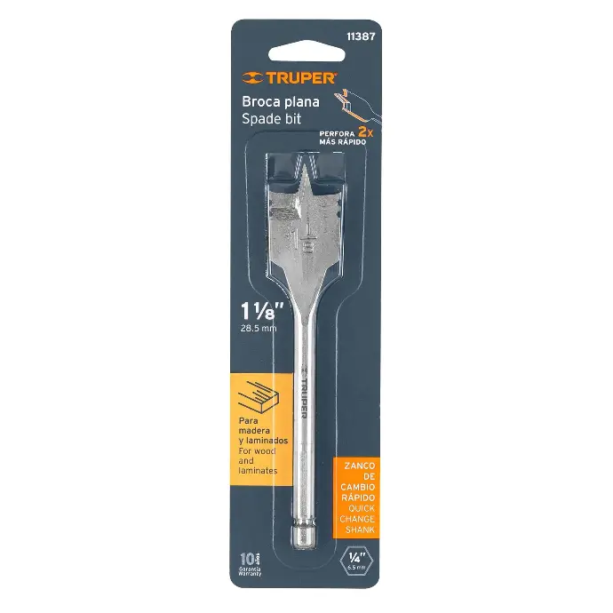 [7501206623534] 1 1/8" SPADE BIT TRUPER
