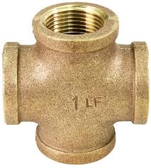[032888159822] 1" BRASS CROSS TEE - 453-105NL
