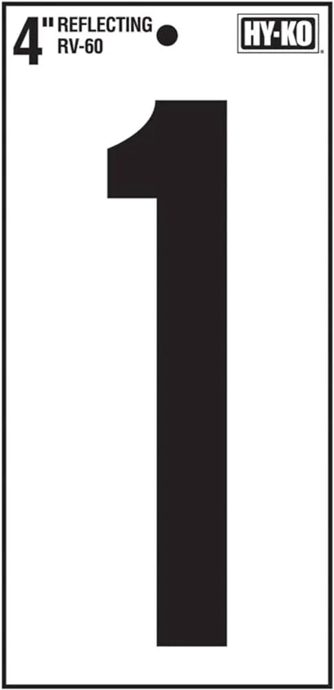 [08436412] 1-1/4" BEND AND PEEL BLACK ON SILVER REFLECTIVE #1 HY-KO - RV-15/1