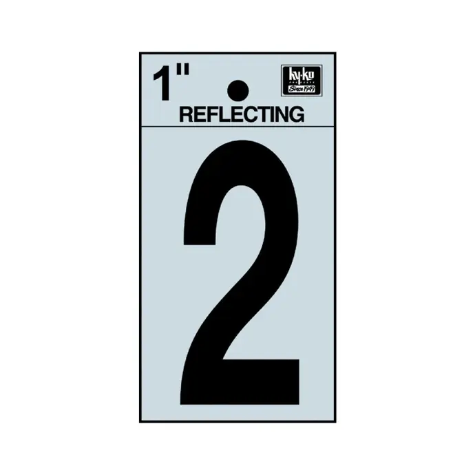 [08436519] 1-1/4" BEND AND PEEL BLACK ON SILVER REFLECTIVE #2 HY-KO - RV-15/2