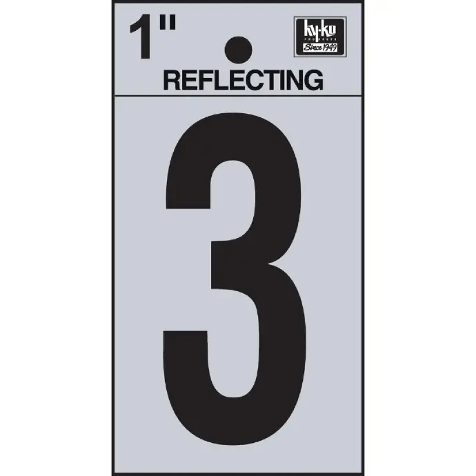 [08436616] 1-1/4" BEND AND PEEL BLACK ON SILVER REFLECTIVE #3 HY-KO - RV-15/3