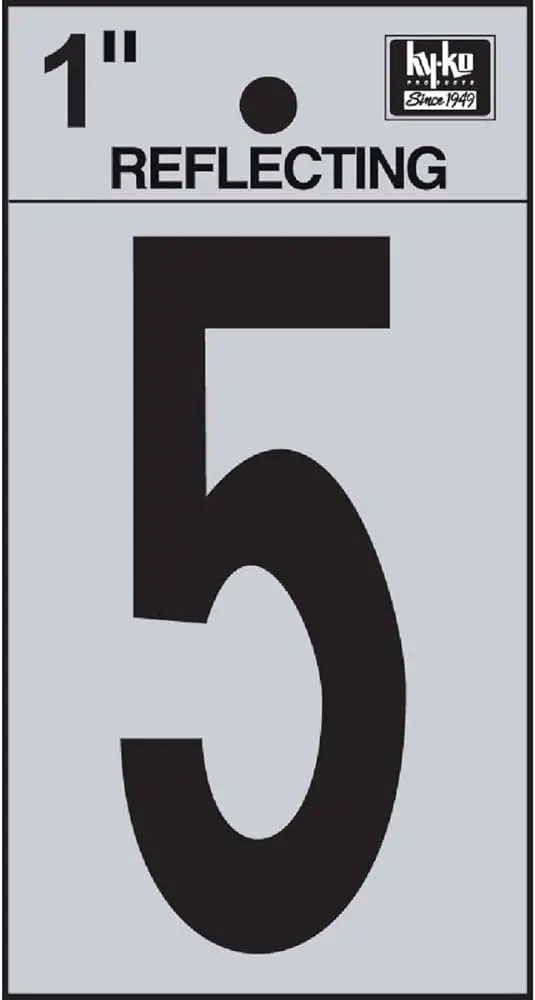 [08436810] 1-1/4" BEND AND PEEL BLACK ON SILVER REFLECTIVE #5 HY-KO - RV-15/5