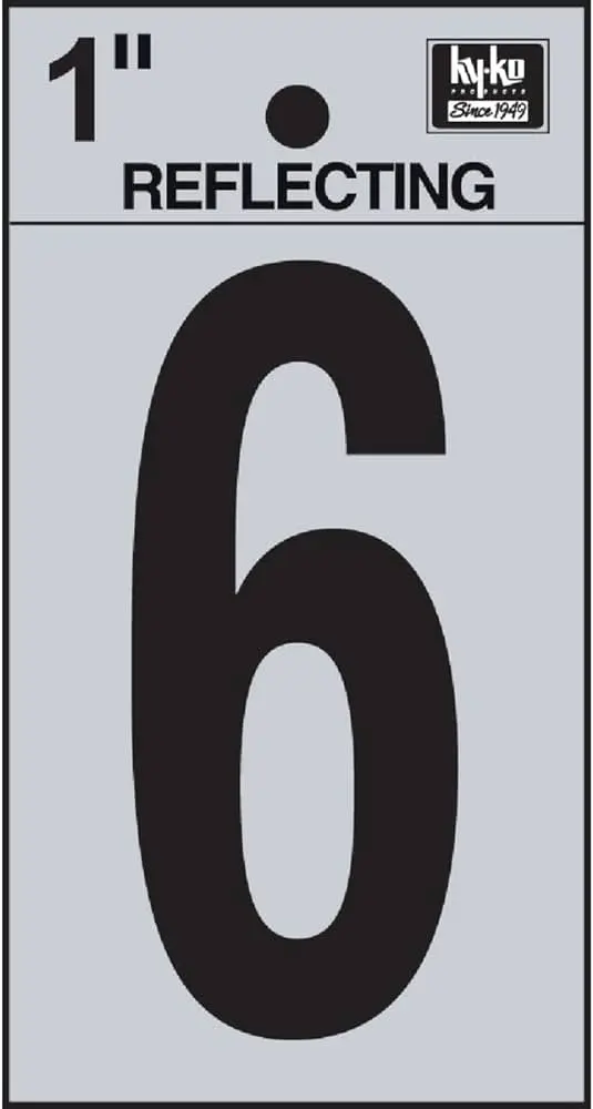 [08436917] 1-1/4" BEND AND PEEL BLACK ON SILVER REFLECTIVE #6 HY-KO - RV-15/6