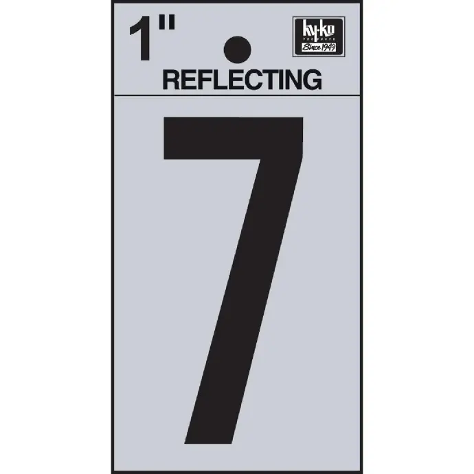 [08437013] 1-1/4" BEND AND PEEL BLACK ON SILVER REFLECTIVE #7 HY-KO - RV-15/7