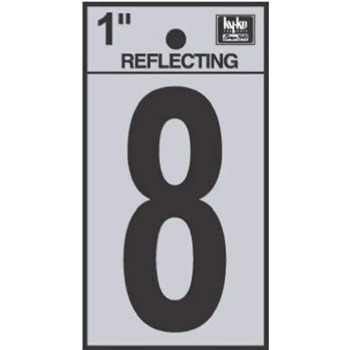 [08437110] 1-1/4" BEND AND PEEL BLACK ON SILVER REFLECTIVE #8 HY-KO - RV-15/8