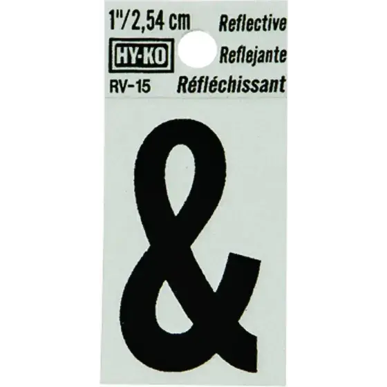 [08436014] 1-1/4" BEND AND PEEL BLACK ON SILVER REFLECTIVE & HY-KO - RV-15/&