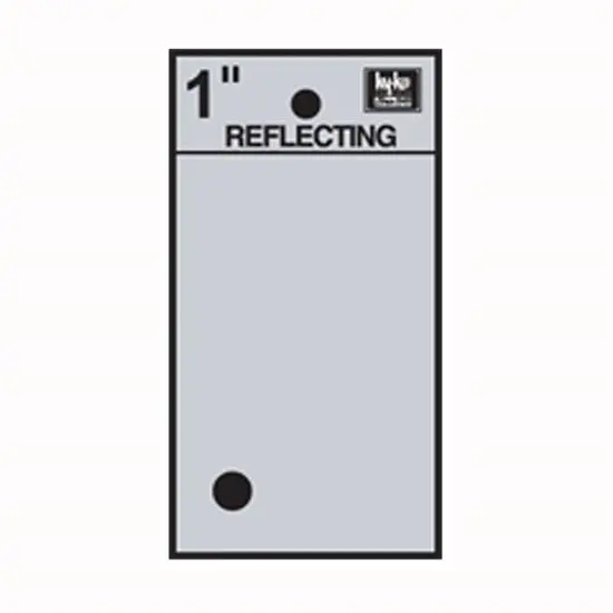 [08436218] 1-1/4" BEND AND PEEL BLACK ON SILVER REFLECTIVE .  HY-KO - RV-15/.
