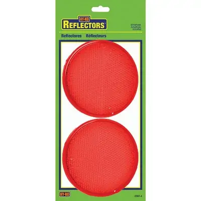 [029069002084] 1-1/4" DIA ROUND RED BRACKETED NAIL ON REFLECTOR 6PACK HY-KO - CMR-10