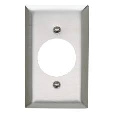 [786189106183] 1-Gang Steel Power Outlet Cover
