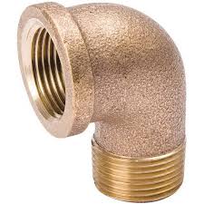 [032888130333] 1/2" 90 DEGREE STREET BRASS ELBOW - 452-003NL