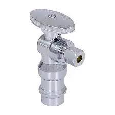 [845526002035] 1/2" PF X 3/8" OD CAMP CHROME PLATED TURN ANGLE STOP VALVE QUICK FI...