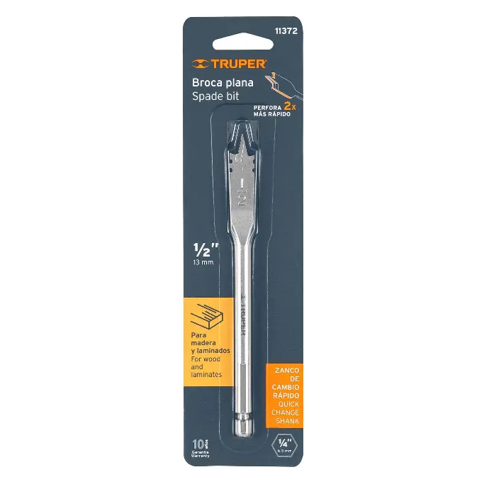 [7501206623480] 1/2" TRUPER SPADE BIT - WOOD