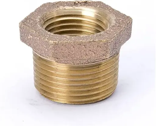 [455031NL] 1/2" x 1/4" Yellow Brass Bushing - 455-031NL