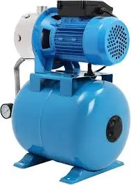 [638110020979] 1/2HP SS JET PUMP SYSTEM WITH HORIZONTAL PRESSURE TANK 6.34GAL BROW...