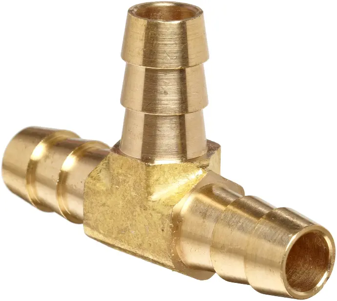 [1210014] 1/4" BRASS HOSE BARB TEE