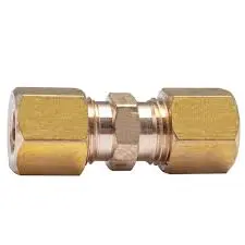 [454010NL] 1/4" Compression Brass Union