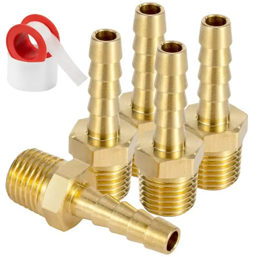 [15203778] 1/4" MALE NPT BRASS HOSE END - 152-3778  