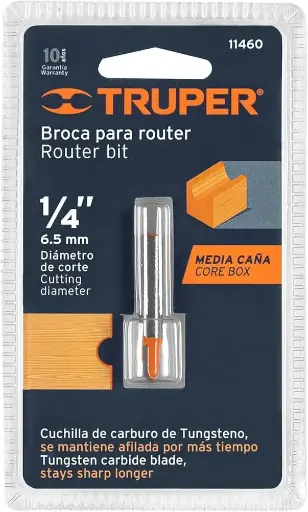 [7501206600719] 1/4" Router Bit Core Box BROU_MC - Truper