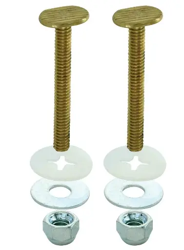 [091712400196] 1/4" x 2-1/4 BR CLOSET BOLT 1-PR - 40019