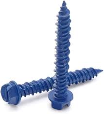 [638110020528] 1/4" x 4" MASONRY HEX TAP BLUE SCREW PC