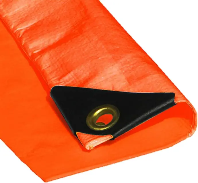 [638110015289] 10' X 12' HD PVC TARP ORANGE - HTT1012