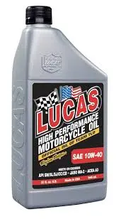 [049807107673] 10W40  MOTORCYCLE LUCAS OIL APS-SM  QUART