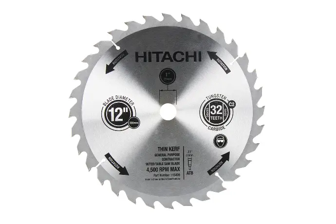 [754005154007] 12" HITACHI BLADE 1" HOLE 80TEETH-( 2 IN PACK)