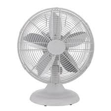 [810124140526] 12" OSCILLATING TABLE FAN W/ADJUSTABLE TILT 3 SPEED WHITE - DF12W