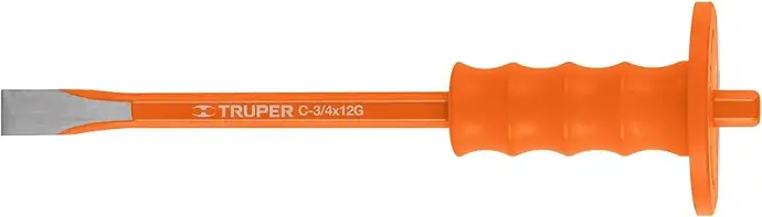 [638110010383] 12" X 1/2"S X 3/4" CE COLD CHISEL W/GRIP - BRSC006