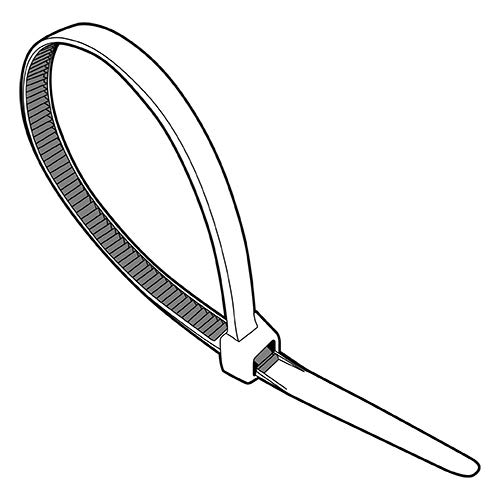 [045734983373] 15" Cable Tie 120LB Clear