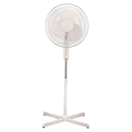 [810124140472] 16" OSCILLATING PEDESTAL FAN 3SPEED CONTROL WHITE - PF16W