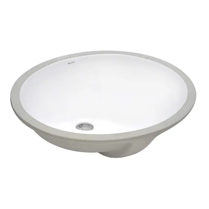 [AS203] 19.9" X 16.25" X 6" PORCELAIN OVAL UM VANITY BLACK - AS 203