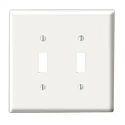 [032664751899] 2-GANG COOPER WHITESWITCH COVER - 2139WBOX/OP2-W