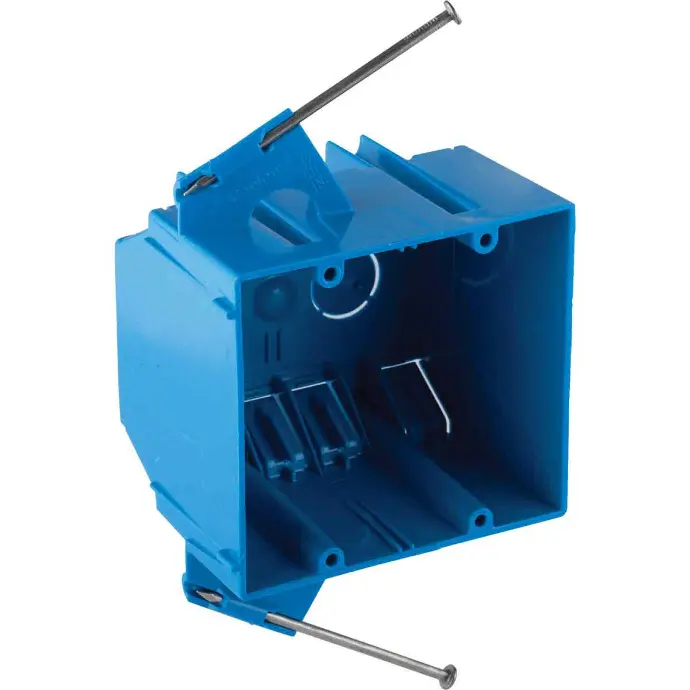 [088700019881] 2-Gang Plastic Handy Box w/nails