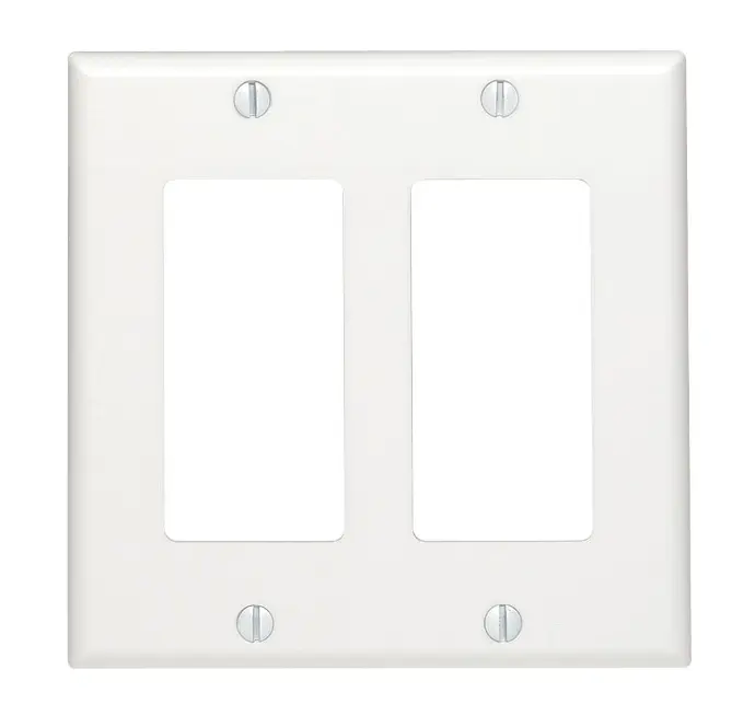 [078477151358] 2-Gang White Decorative Switch or Outlet Cover - 005-80409-W - OP26...