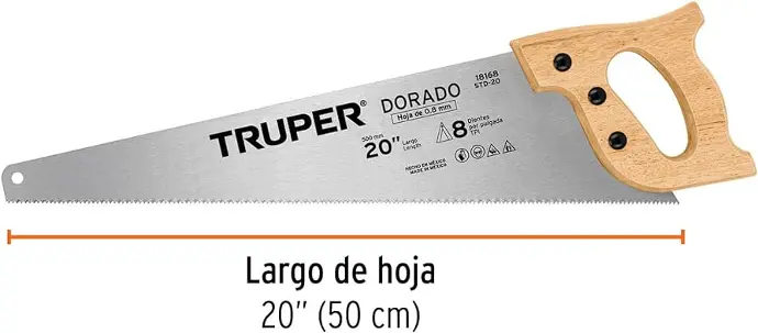 [7501206620717] 20" Dorado Hand Saw 7T STD-20 - Truper