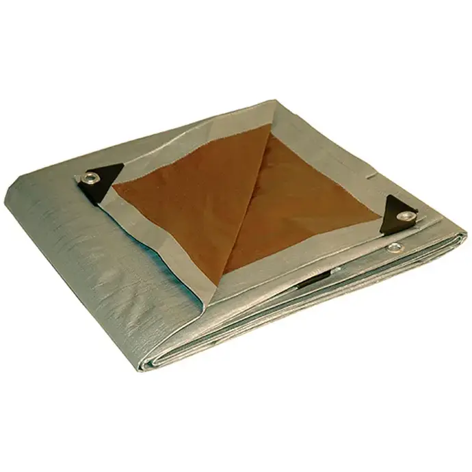 [638110018358] 20' X 20' SILVER TARP - BROWN USA -  ST2020S